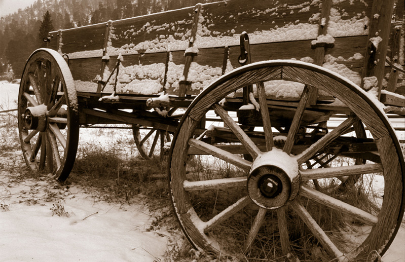 Wagon  snow #2 sepia2